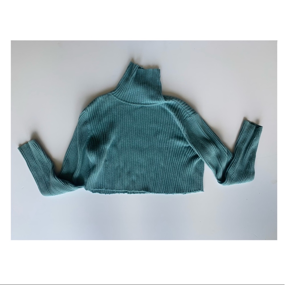 Cropped Turtleneck Sweater